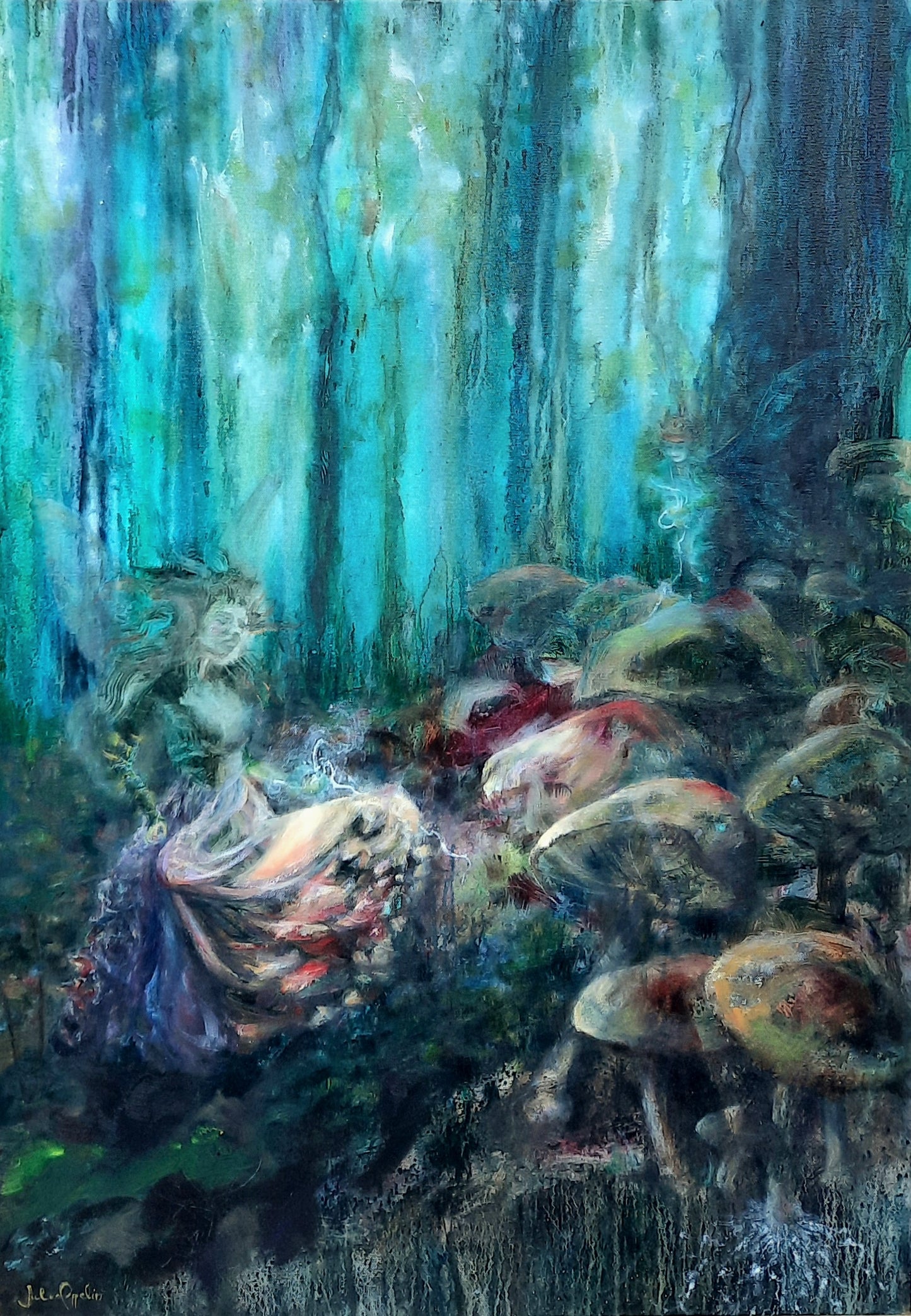 Sulphur Tuft Mushrooms, Knockanacree Forest, Ireland